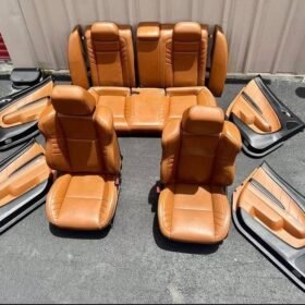 Complete Set of OEM Dodge Charger Leather Seats & Door Panels in Premium Cognac